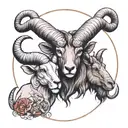 Aries, Leo, Capricorn zodiac signs tattoo design idea