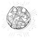 deconstructed globe tattoo design idea