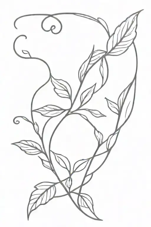 wrapped vine that says "still growing" tattoo design idea