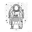 astronaut tarboosh pharaoh  tattoo design idea