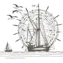 You can't control the wind but you can adjust your sails tattoo design idea