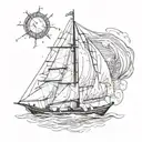 You can't control the wind but you can adjust your sails tattoo design idea