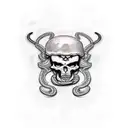 caveira e cobra  tattoo design idea