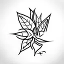 Planta romero tattoo design idea