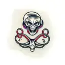 Snake skull goth tattoo design idea