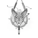 bow and arrow tattoo design idea