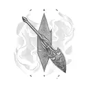 bow and arrow tattoo design idea