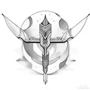 bow and arrow tattoo design idea