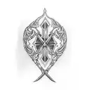 bow and arrow tattoo design idea