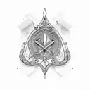 bow and arrow tattoo design idea