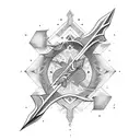 bow and arrow tattoo design idea