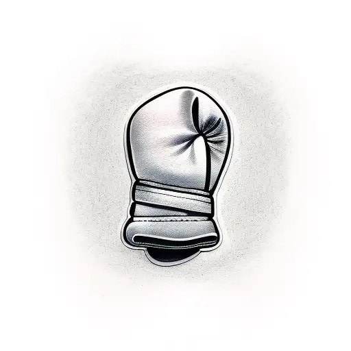 A minimalist tattoo of a boxing glove holding a book with the title 'Hardwork' tattoo design idea