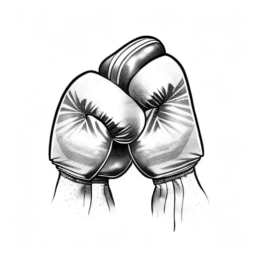Boxing, determination, gloves, handwraps, blood tattoo design idea