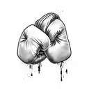 Boxing, determination, gloves, handwraps, blood tattoo design idea