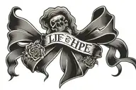 while there is life, there is hope with the o being the brain tumor ribbon tattoo design idea