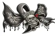while there is life, there is hope with the o being the brain tumor ribbon tattoo design idea