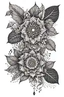 Create a tattoo design inspired by the seven chakras intertwined with nature elements tattoo design idea