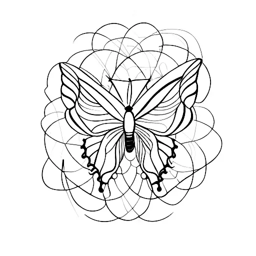 serendipity with butterfly  tattoo design idea