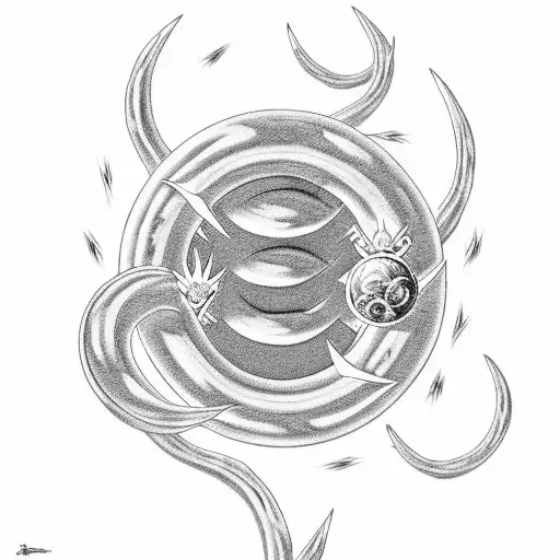 gogeta, gotenks, and vegito with shenron and dragonballs tattoo design idea