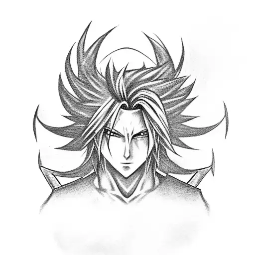 cloud strife, sephiroth, demonic, wings  tattoo design idea