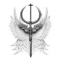 sword with wings  tattoo design idea
