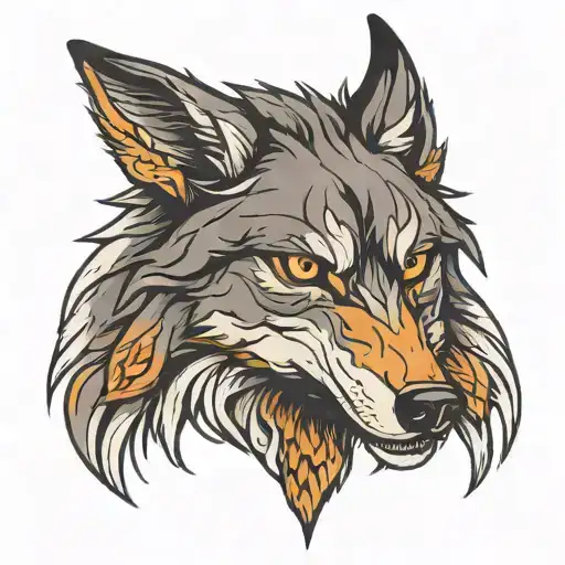 wolf tattoo design idea