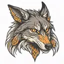 wolf tattoo design idea
