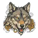 wolf tattoo design idea