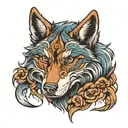 wolf tattoo design idea