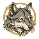 wolf tattoo design idea