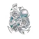 half sleeve containing things that involve family, dedication, patience and deafet  tattoo design idea