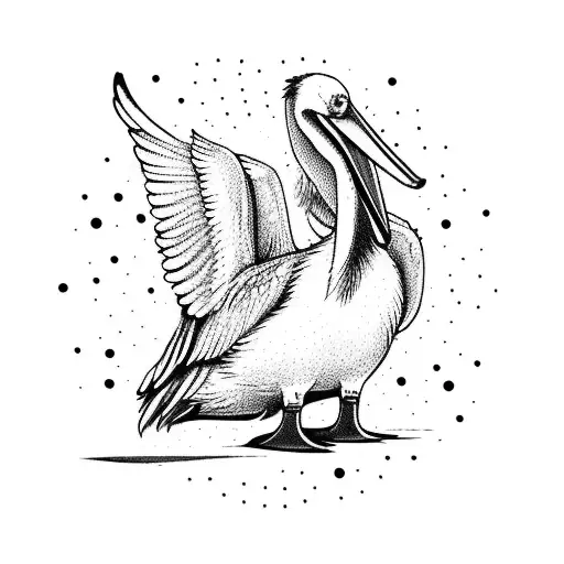 cartoon pelican boxer tattoo design idea
