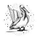 cartoon pelican boxer tattoo design idea