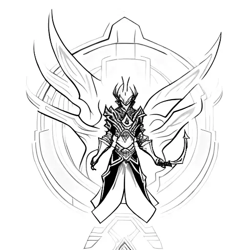 arc warden spark wraith from Dota2  tattoo design idea