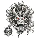 kaido dragon form one piece anime tattoo design idea