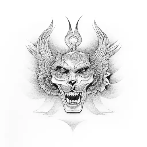 car driving on road to gates of heaven tattoo design idea