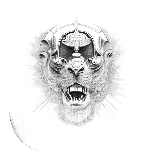 car driving on road to gates of heaven tattoo design idea