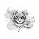 rain in dark foresr tattoo design idea