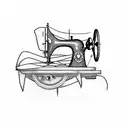 Sewing machine tattoo design idea