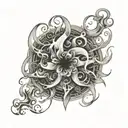 smoke coming from center outwards  tattoo design idea