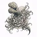 smoke coming from center outwards  tattoo design idea