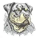 rottweiler breed tattoo design idea