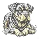 rottweiler breed tattoo design idea