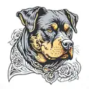 rottweiler breed tattoo design idea