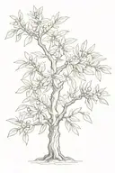 olive tree tattoo design idea