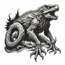 cryptid  tattoo design idea