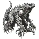 cryptid  tattoo design idea