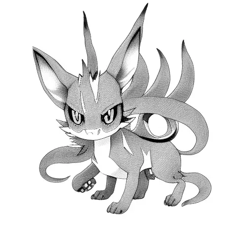 Umbreon and Sylveon tattoo design idea