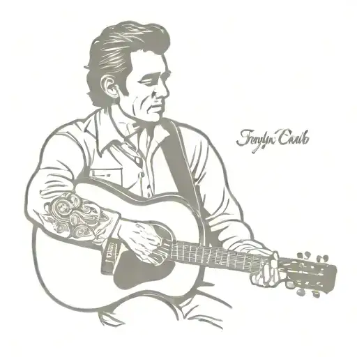 johnny cash country inspired tattoo featuring tattoo design idea