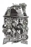 breaking bad logo tattoo design idea